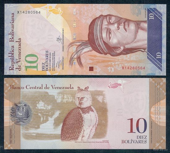 Венесуэла 10 боливара 2013 год, UNC