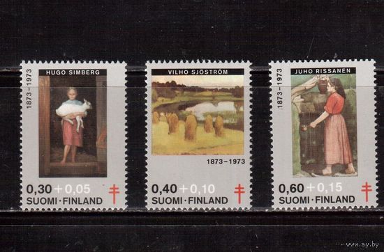 Финляндия-1973(Мих.730-732) , ** ,  Искусство, Живопись(полная серия)