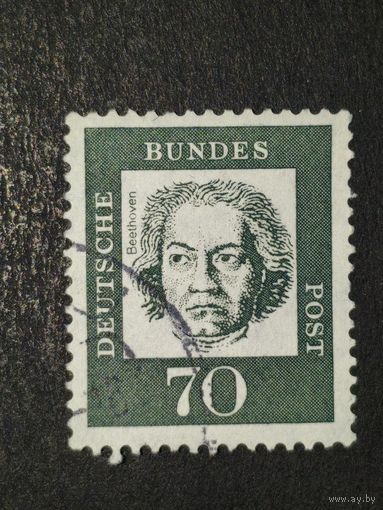 Германия 1961. Известные немцы. Людвиг ван Бетховен (1770-1827), композитор