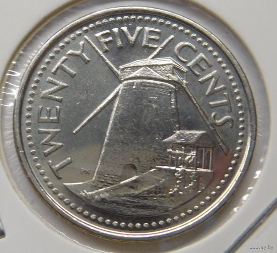 Барбадос 25 центов 2011 г