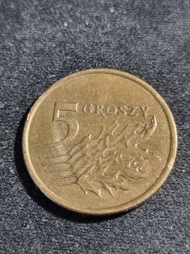 Польша 5 грошей 2007