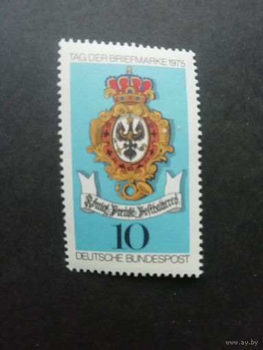 ФРГ 1975 Марка "День почтовой марки. Знак почтового отделения Прусской королевской почтовой конторы" (чистая**) Mi.866 каталог 0.50 евро