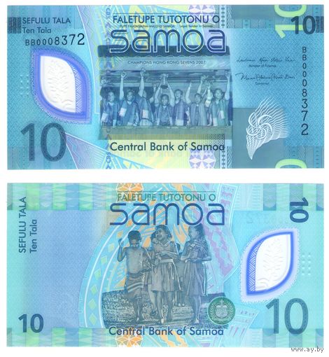Самоа 10 тала 2023 год UNC (полимер)