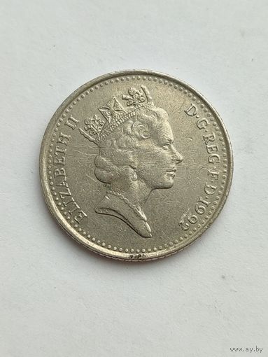 Великобритания 10 пенсов 1992 года.
