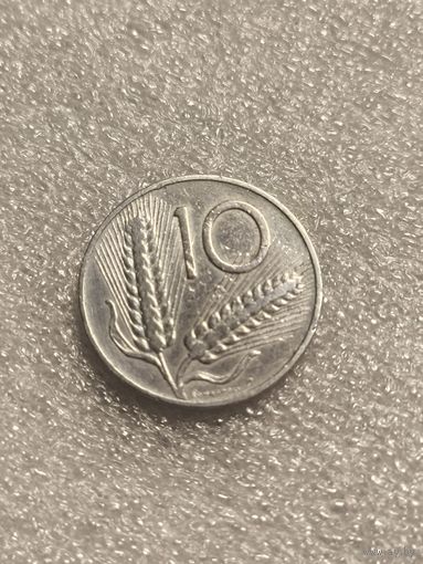 Италия 10 лир 1954 года