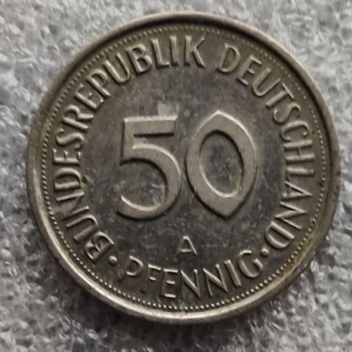 Германия 50 пфеннигов  1990 г.  "А"