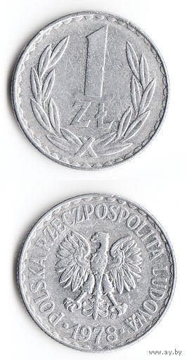 1 злотый Польша 1978 года