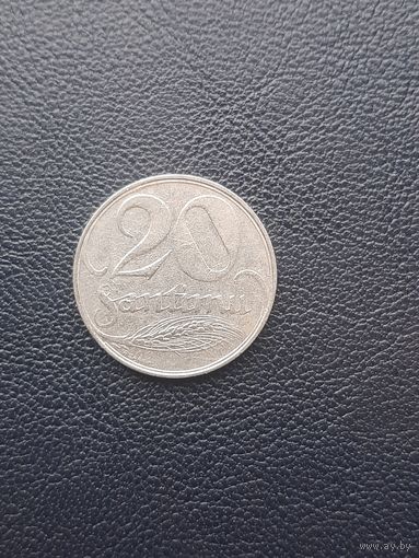 20 санти 1922. С 1 рубля