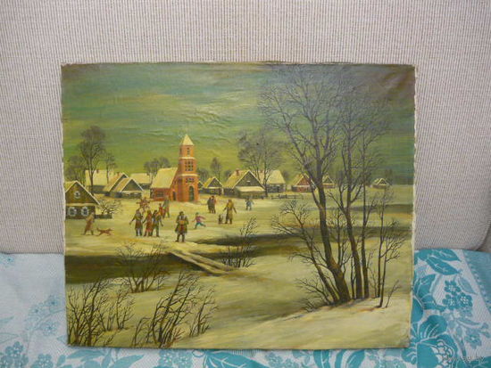 Картина  "Зима, коляды " , КОНЦУБ А.А