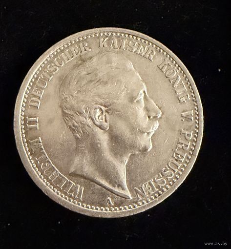 2 марки 1907 Пруссия. Германская империя! Серебро В ЛЮКСЕ !!!
