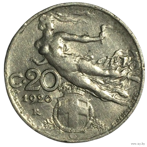 Италия 20 чентезимо, 1920