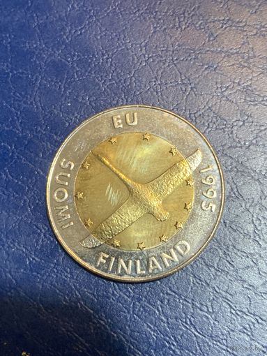 Финляндия 10 марок 1995 г Вступления Финляндии в ЕС