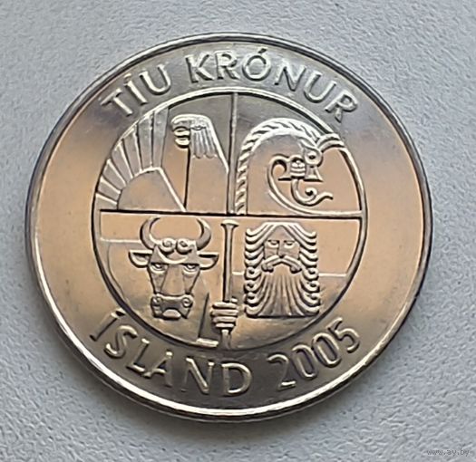Исландия 10 крон, 2005. 6-13-5