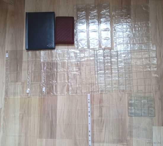 Два альбома для монет +14 Листов для монет и банкнот.Б/у.