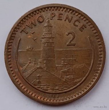 Гибралтар, 2 пенса, 1990 год, VF