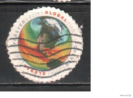 США-2014 (Мих.5079) , гаш.  , Глоболизация, Земля (одиночка),