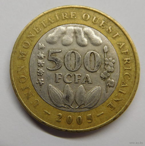 Западная Африка 500 франков 2005 г