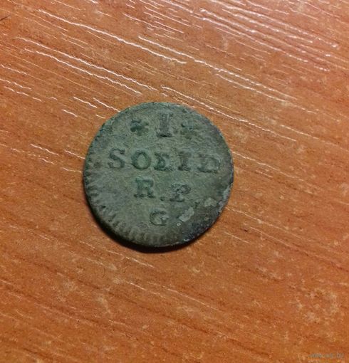1 солид 1768г.