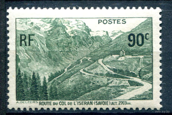 Франция (Республика) - 1937г. - Горы, ландшафт, открытие дороги - 1 марка - полная серия, MH [Mi 372]. #1-Fr-17-A-2
