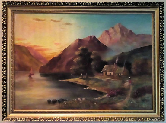 Картина маслом на холсте. Автор B. Harst 1912 год