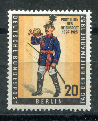 Берлин - 1957г. - День марки. Почтальон в 1897-1925 годах - полная серия, MNH с отпечатком [Mi 176] - 1 марка