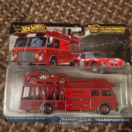 Hot wheels premium transporter Fiat +Ferrari gto