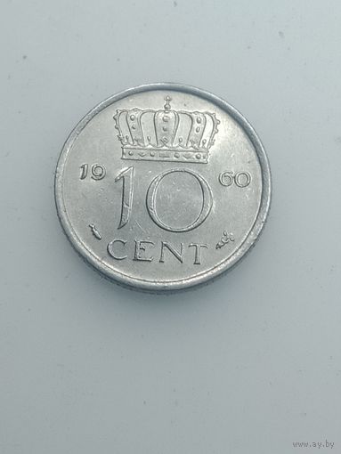 Недерланды 10 центов 1960 года .