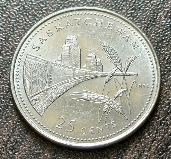 Канада 25 центов, 1992 Саскачеван     ( 1-6-6 )