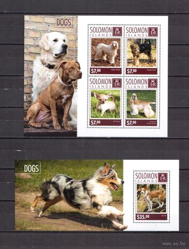 Соломоновы острова 2014 Фауна домашние собаки - 1 лист + 1 блок MNH**