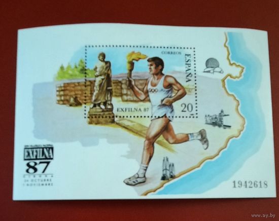 ИСПАНИЯ.1987. блок  спорт