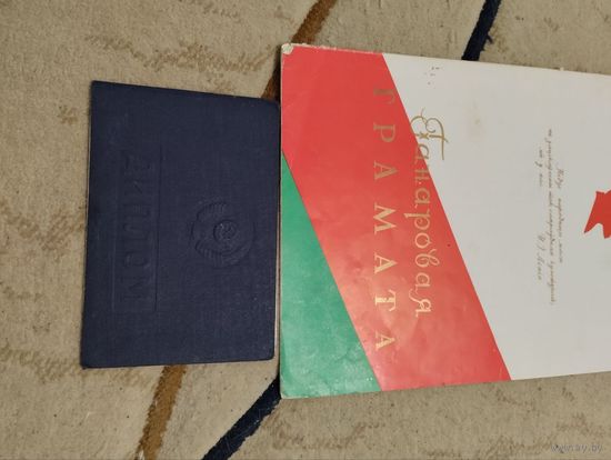 Почетная грамота министерства культуры БССР, диплом 1950 г