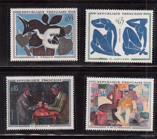 Франция-1961(Мих.1372-1375) ** , Искусство  Живопись,