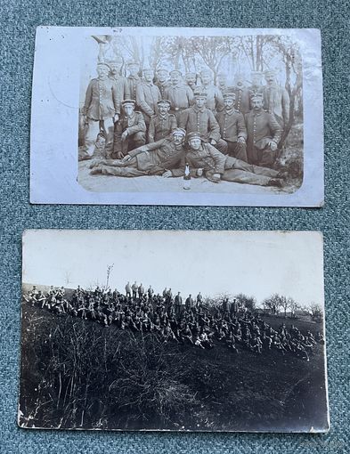 Фотооткрытки 1 Мировая война на позициях / Немецкие солдаты с шампанским Feldpost 06.08.1916 - на отдыхе подписана 21.06.1917