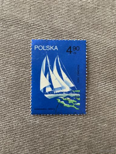 Польша 1974. Парусник Polynesia 1973. Марка из серии