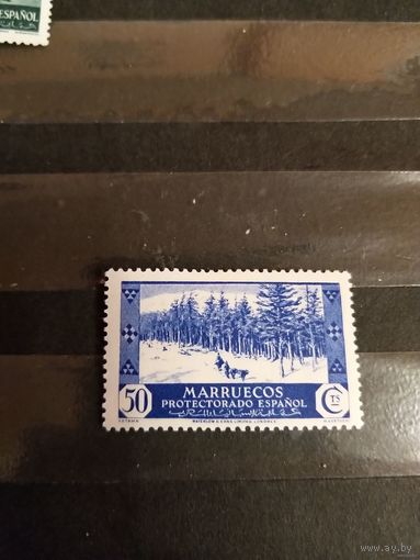 1933 Испанская колония Марокко флора чистая клей лёгкая наклейка тираж всего 10 000 (4-12)