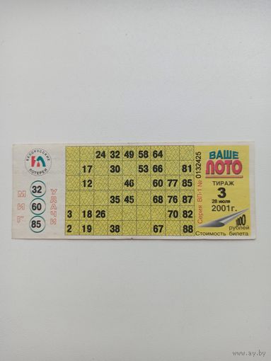 Ваше лото. 3 тираж.