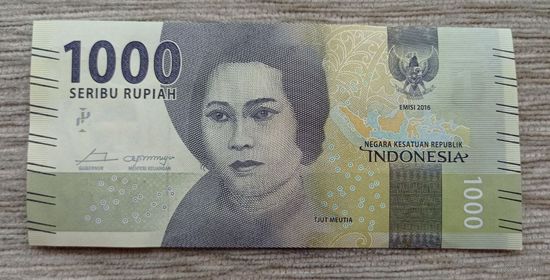 Werty71 Индонезия 1000 рупий 2016 UNC банкнота