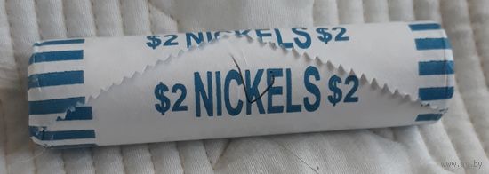 5 центов (никель)  2025 Д США  ролл 40 штук