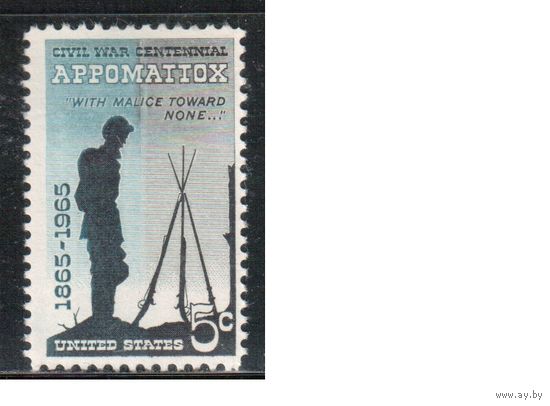 США-1965, (Мих.879),  **   , Гражданская война (одиночка)