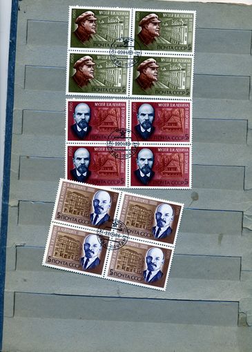 СССР, 1986, МУЗЕИ ЛЕНИНА, серия 3м  в  к/блок    гашеная