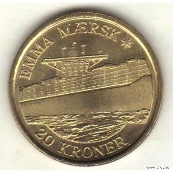 Дания 20 крон, 2011 Эмма Маэрск UNC
