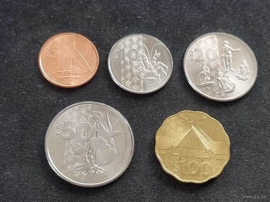 Вануату 5,10,20,50,100 вату 2015-2022 Unc