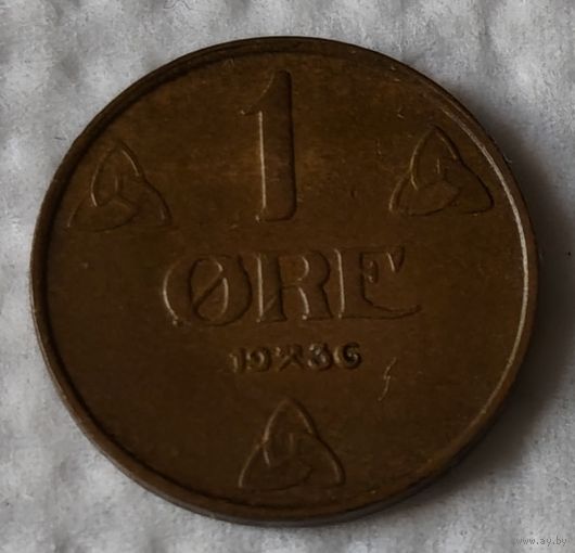 Норвегия 1 эре, 1936 (14-11-7)