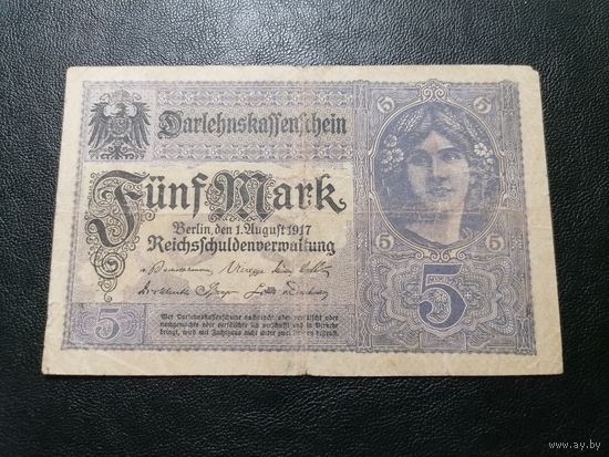 Германия 5 марок 1917 Берлин