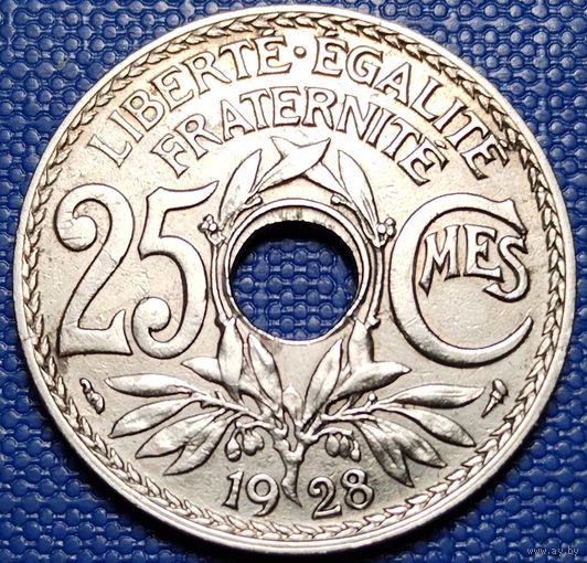 Франция 25 сантимов 1928 г.