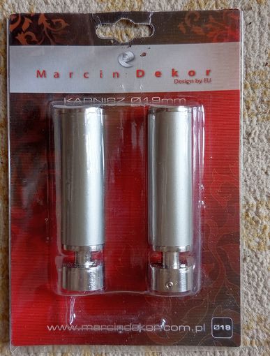 Наконечники на карниз Marcin Dekor d19 мм d19 mm (эффект стали хром матовые - карниз INTEGRA)