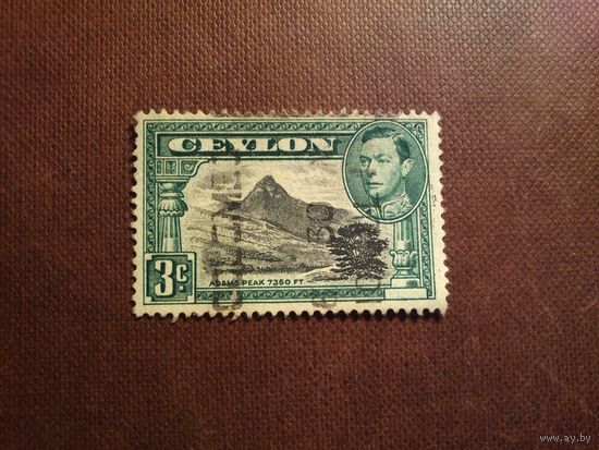 Британский Цейлон 1938 г.  Коническая священная гора -Пик Адама./33а/