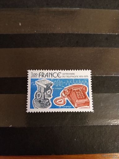 1976 Франция 100 лет телефону чистая клей MNH** выпускалась одиночкой (5-4)