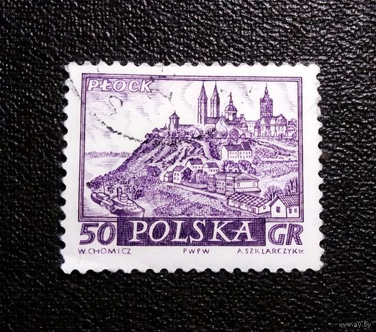 Марка Польша 1960 год Города