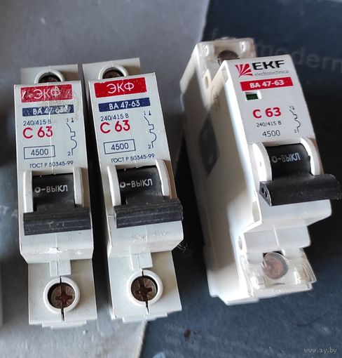Автомат 4.5кА ВА47-29 1Р 63А С, EKF